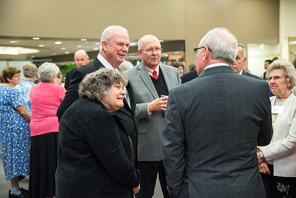 Members of the President's Club mix and mingle at the Reception.