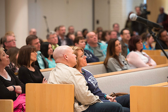 Parents meet with President and Sister Gilbert along with others members of the Executive Office during a Q&A.
