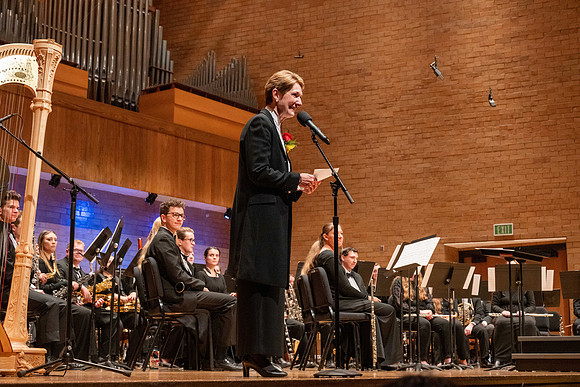 A retirement concert and reception for Diane Soelberg the director of the Symphony Band.