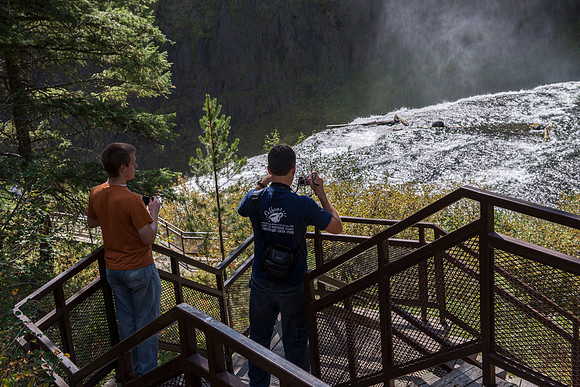 Geology Instructor, Dan Moore takes a group of faculty up to Island Park and Mesa Falls, teaching about the Henrys Fork Caldera and answering Geology questions about the area.
