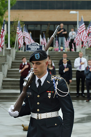 The BYU-Idaho ROTC honors those who gave their lives for the Constitution and this country's freedom.