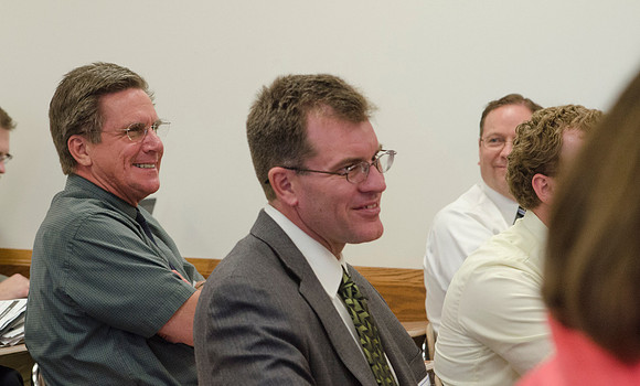 Faculty &amp; Staff attending classes held at faculty meeting Fall 2013