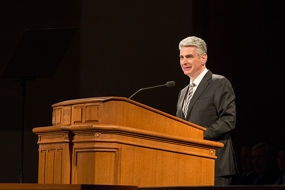 Geral Causse, Presiding Bishop, speaks at BYU-Idaho Devotional.