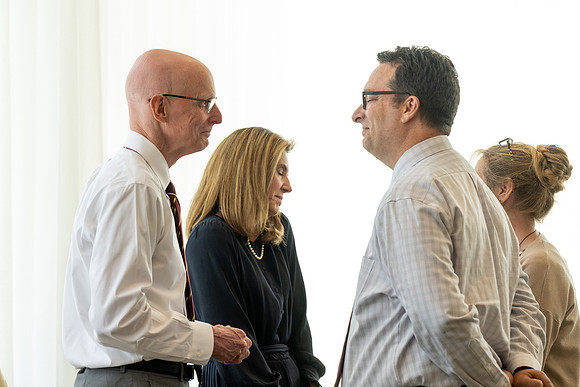 A reception for President Henry J Eyring and his wife Kelly to express their gratitude to employees of BYU-Idaho.