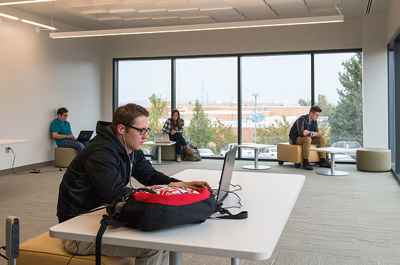 In the new Science and Technology Building.
