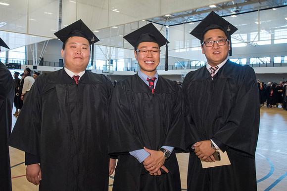 Students of Brigham Young University-Idaho prior to convocation of the Spring 2016 semester. Photo by Ryan Chase.