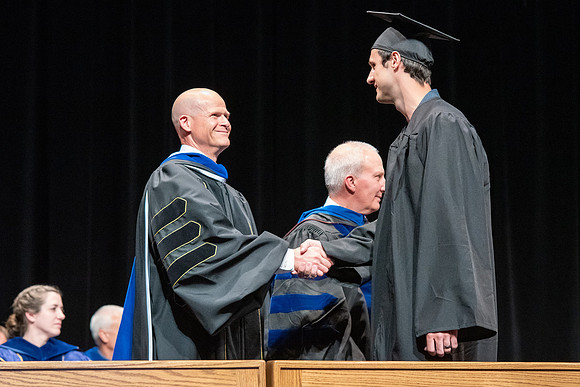 Graduates during convocation of the College of Physical Sciences and Engineering.