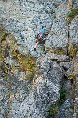 A massive rock buttress, several hundred feet tall on the South boundry of the Jackson Hole Ski resort. (Rock climbing video shoot directed by Michael Ballard and assisted by Taylor Ray. Scott Hurst b