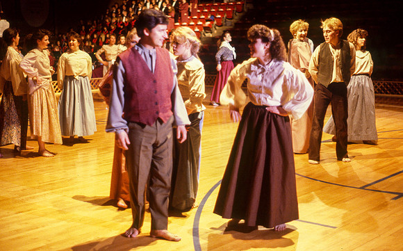 Dancers perform in the Hart Auditorium for Centennial Spectacular.