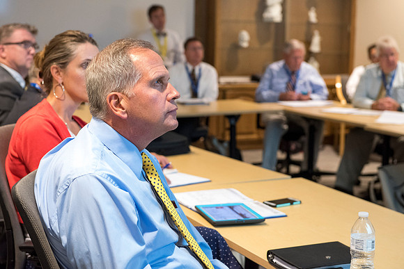 Faculty participate in breakout sessions as part of the Online Learning & Teaching Conference.