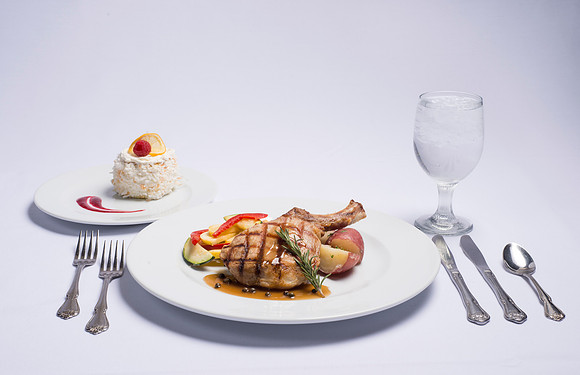 BYU-Idaho Food Service Catering. Cranberry Pork Loin Perfectly seasoned, Pork Loin covered in tangy Cranberry Orange sauce. Served with Herb Roasted Red Potatoes