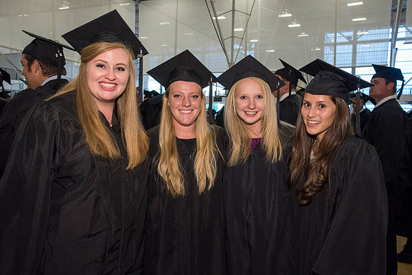 Students of Brigham Young University-Idaho prior to convocation of the Spring 2016 semester. Photo by Ryan Chase.