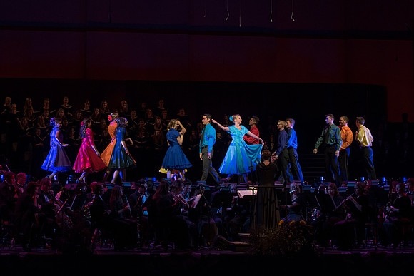 BYU-Idaho Center Stage had their annual Patriots and Pioneers concert July 9 with George Dyer as their soloist.