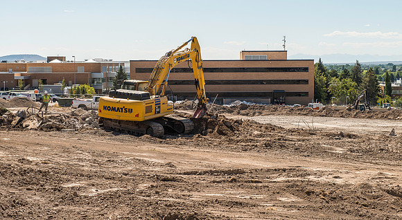 Formerly the girls dorms over 400 parking spaces are being created.
