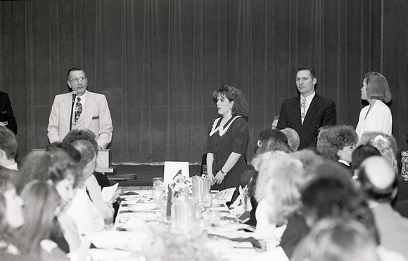 The Business Department holds an Awards Banquet. March 1995.