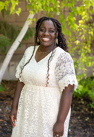 Student on campus for Admissions Viewbook.