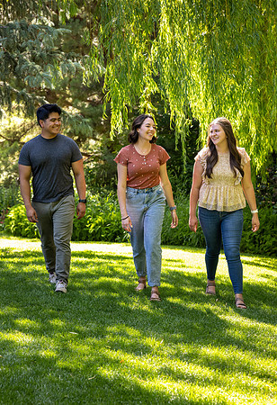 Student on campus for Admissions Viewbook.