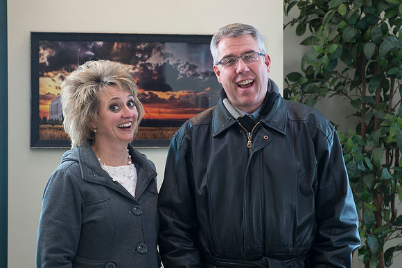 Beehive Credit Union marketing photos with Brent & Gaylynn Bean.