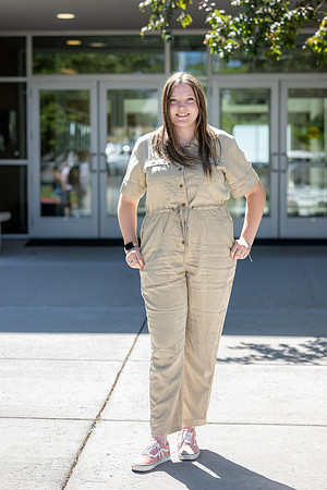 Student on campus for Admissions Viewbook.