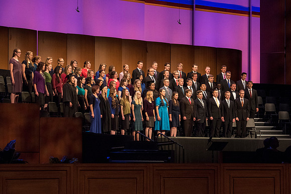 Students of Brigham Young University-Idaho at graduation of the Spring 2016 semester. Photo by Ryan Chase.
