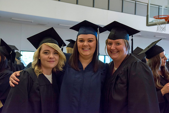 Graduates before the commencement ceremony.