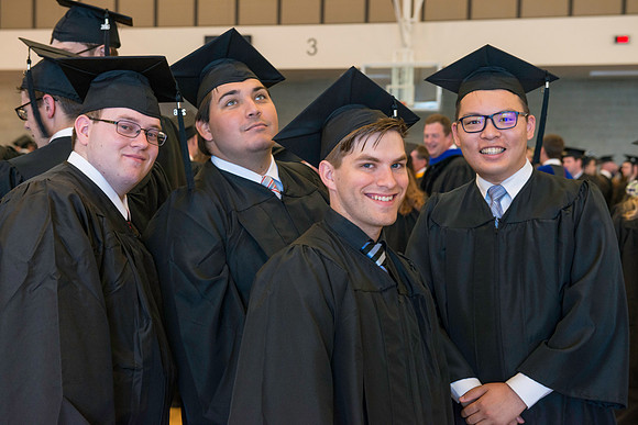 Graduates gather for BYU-Idaho commencement.
