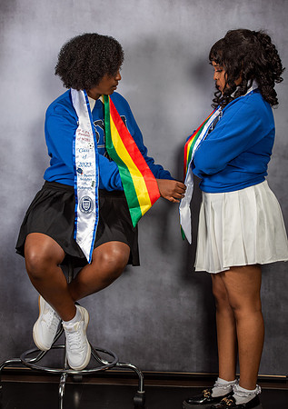 Graduation Portraits of Hermela Denboba and Hana Edossa.