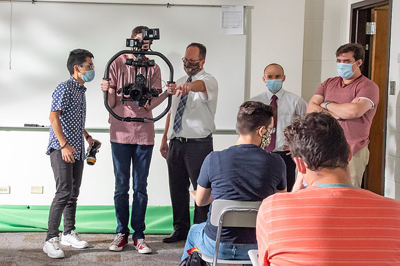 Video production of Vice President, Kelly Burgener, showing what classes will be like during Fall 2020 semester.