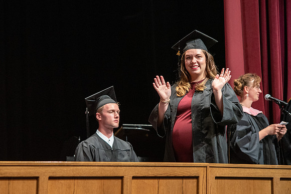 Graduates during convocation for the College of Performing and Visual Arts.