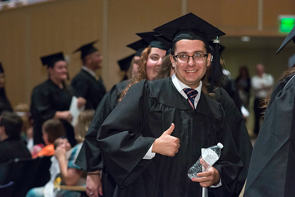 Graduates after Commencement ceremony.