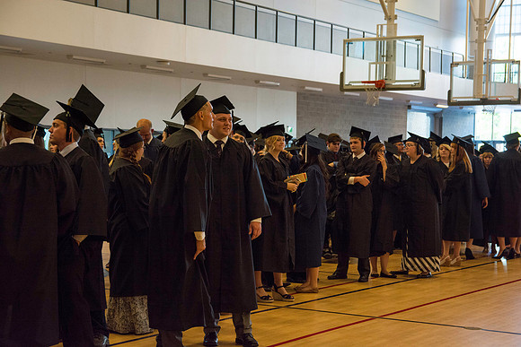 Graduates before the commencement ceremony.
