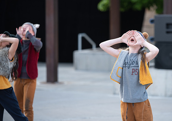 "Pan" performed by SALT Contemporary Dance, BYU-I, and the local community in the McKay library quad.