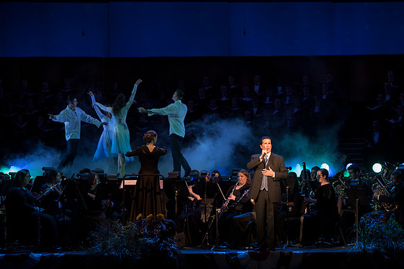 BYU-Idaho Center Stage had their annual Patriots and Pioneers concert July 9 with George Dyer as their soloist.