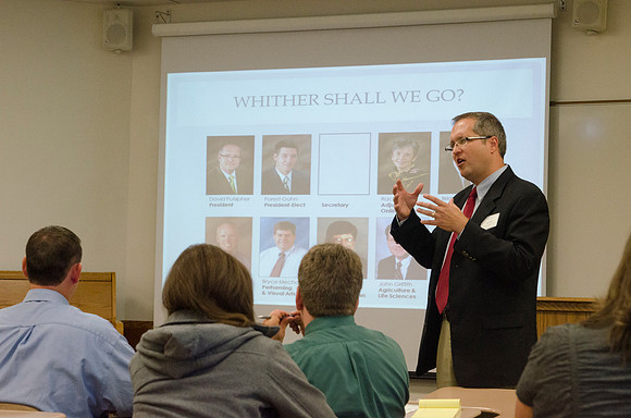Faculty &amp; Staff attending classes held at faculty meeting Fall 2013