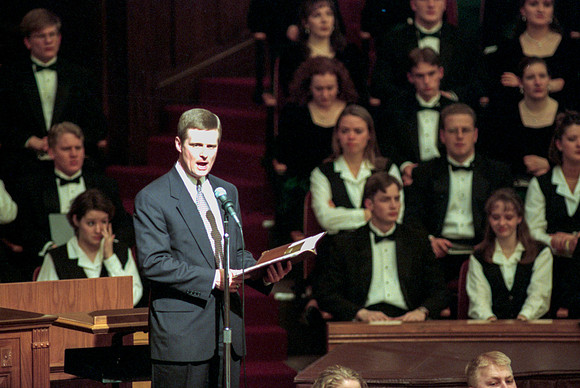 1999 Sacred Music Performance in the Salt Lake City Tabernacle. Commissioned Composition by Merrill Jenson. Featuring Ricks College Symphony Orchestra, Collegiate Singers, and Concert Chorale with LDS