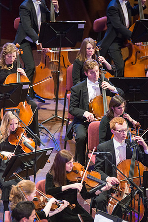 Performers of Brigham Young University - Idaho perform Robert Cundick's 'The Redeemer' at the tabernacle in Temple Square. Photo by Ryan Chase.
