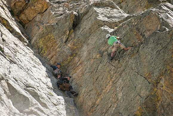 A massive rock buttress, several hundred feet tall on the South boundry of the Jackson Hole Ski resort. (Rock climbing video shoot directed by Michael Ballard and assisted by Taylor Ray. Scott Hurst b