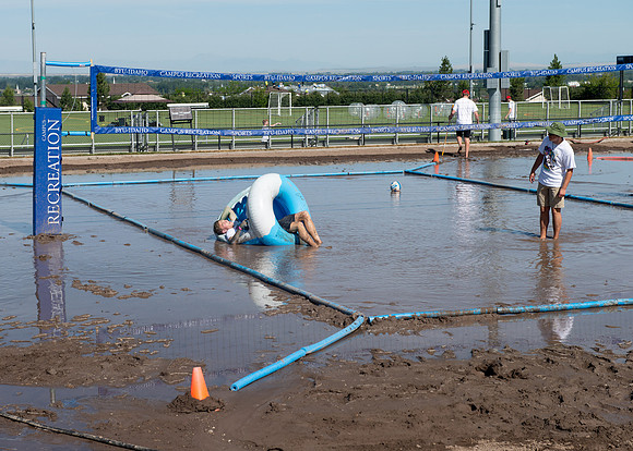 Rec-Fest Sring 2022, includes Mud Volleyball, Color Run, Ropes Course, Food, Climbing Wall and Games.