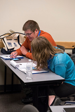 Faculty participate in breakout sessions as part of the Online Learning & Teaching Conference.
