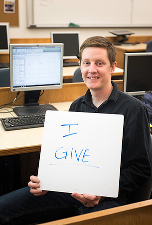 Students give to help others in need. Engineering student
