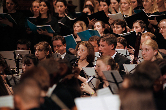 Ricks College Sacred Music Series: The Passion and The Promise of our Lord Jesus Christ. Premiere performance of a newly commissioned oratorio by Daniel E. Gawthrop with R. Kevin Call as the conductor
