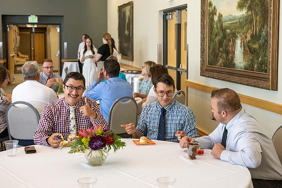 A reception for President Henry J Eyring and his wife Kelly to express their gratitude to employees of BYU-Idaho.