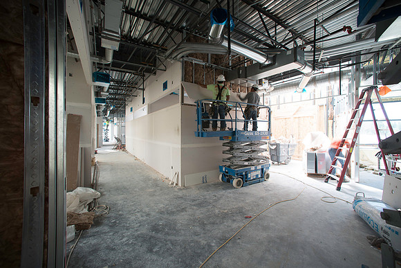 Construction continues on the new Science Technology Building.