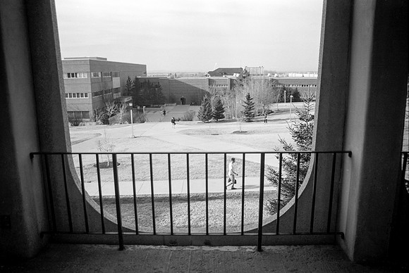 A view of Campus from the Manwaring Center Balcony