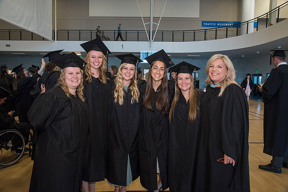 Students of Brigham Young University-Idaho prior to convocation of the Spring 2016 semester. Photo by Ryan Chase.