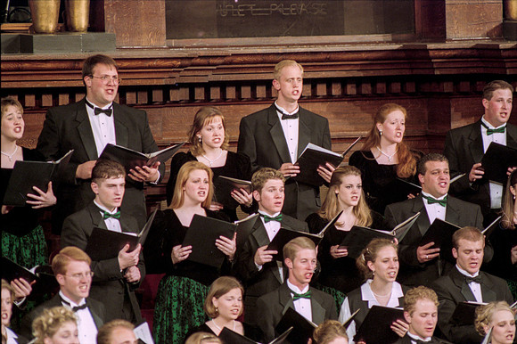 1999 Sacred Music Performance in the Salt Lake City Tabernacle. Commissioned Composition by Merrill Jenson. Featuring Ricks College Symphony Orchestra, Collegiate Singers, and Concert Chorale with LDS