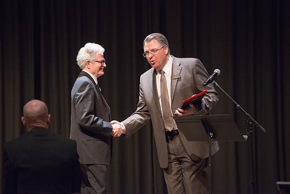 An "Evening Of Honors" recognizing Rodger Sorensen with the Eliza R. Snow Award for his contribution to the Arts. Rodger has taught and directed Theater for 42 years, first at the college of Eastern U