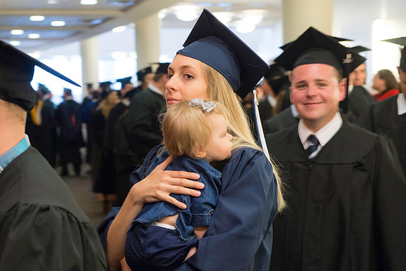 BYU-Idaho graduation. Graduates march in during the processional.