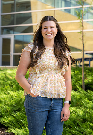 Student on campus for Admissions Viewbook.