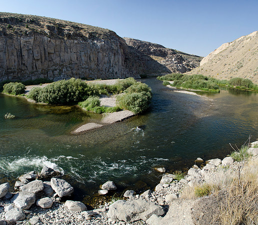 June 5, 1976 the recently built Teton Dam had failed emptying it's 280 foot deep reservoir downstream. The remains of the dam stand as monument to the 11 people who lost their lives.